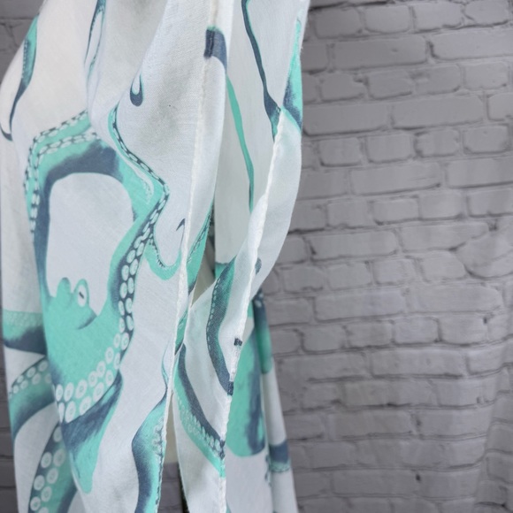 JC Just Classic Octopus Print Kimono Tassels Hem - Picture 8 of 10